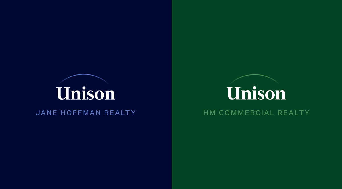 Unison Jane Hoffman Realty logo and Unison HM Commercial Realty logo